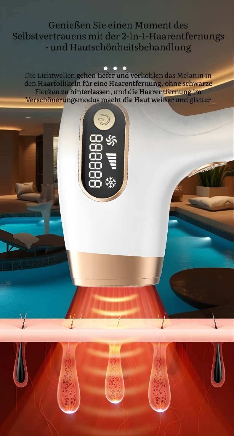 Haarentfernungsgerät mit HIPL Lichttechnologie