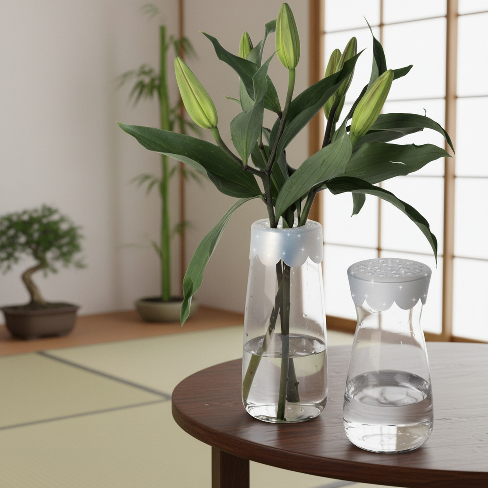 Kreativer Silikon-Blumenstecker Spiralförmige Halterung Blumenfixierer