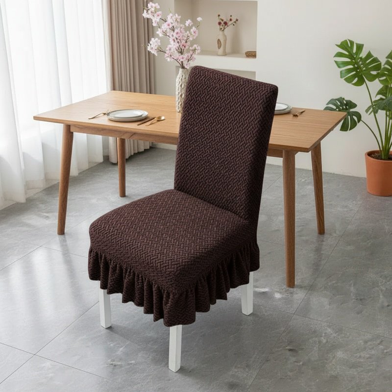 Unique Design Dining Chair Cover, Easy to Clean Non-slip Jacquard Fabric