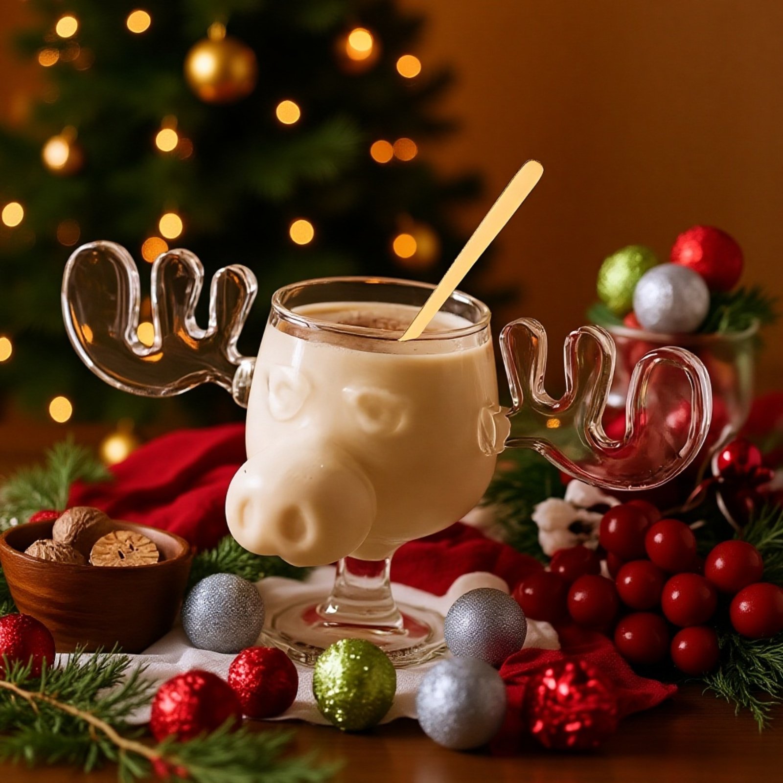 創意トナカイガラスカップ 家庭用ミルクカップ ワイングラス