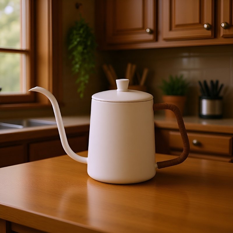 Pour-over coffee maker with stainless steel handle