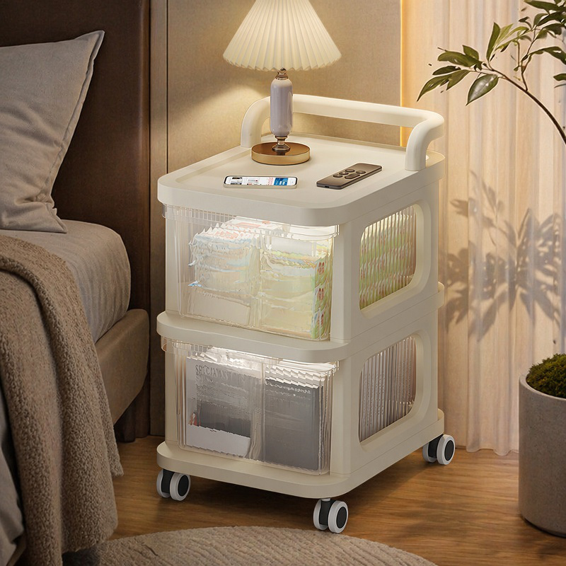 Estante de almacenamiento de cocina y baño de varias capas, carrito móvil