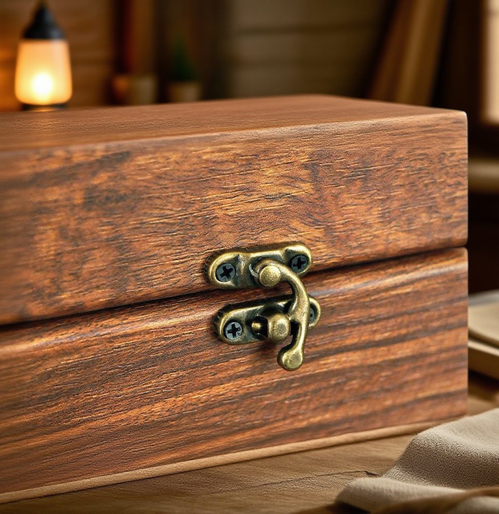 Praktische Papierbox aus Holz für Wohnzimmer