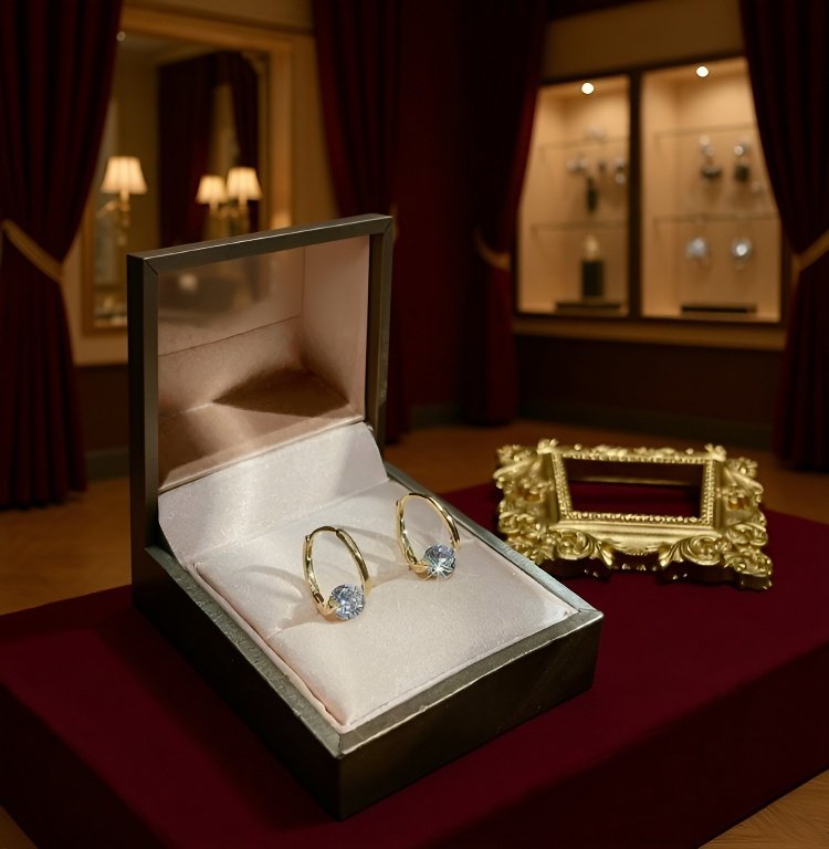 Eleganter Ohrschmuck mit funkelnden Steinen