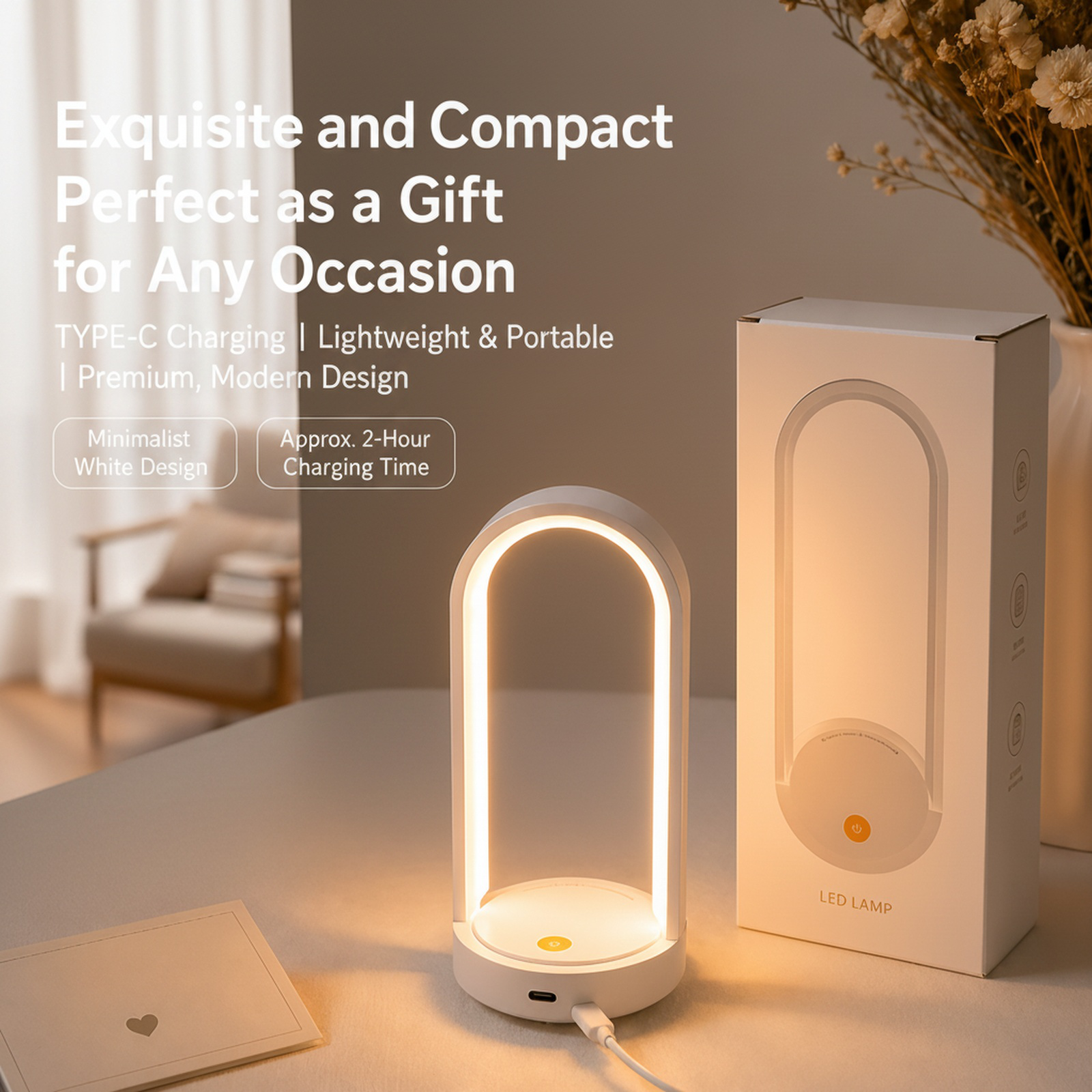 Multifunctional Foldable Night Light/Desk Lamp with Phone Stand, 1200mAh