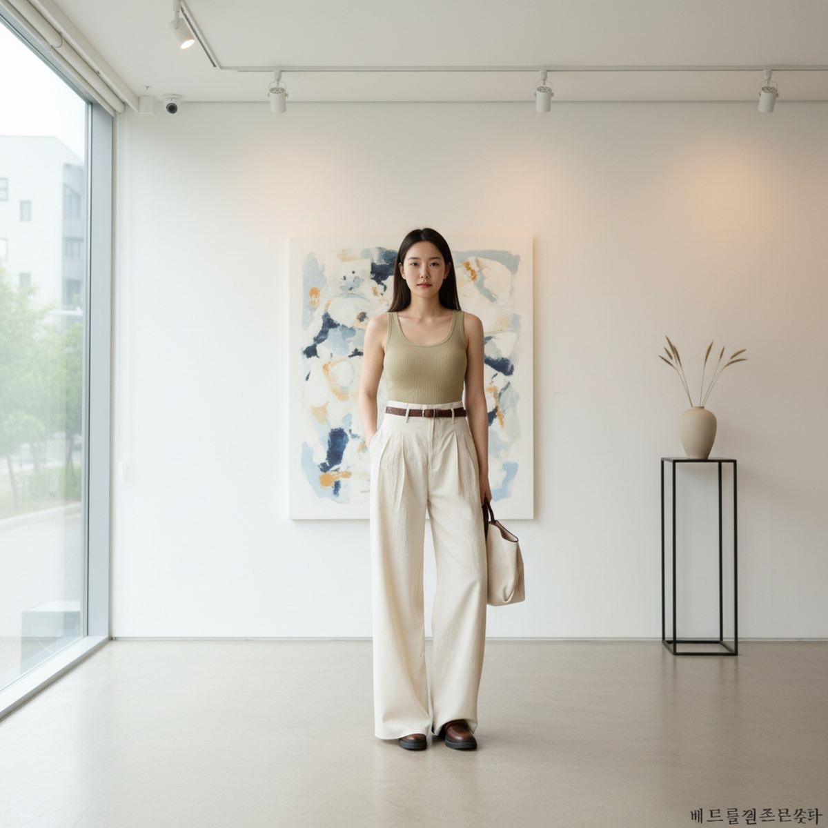 여성 통근 처짐 와이드 팬츠 정장바지 여 슬림 캐주얼 일자 팬츠 와이드 팬츠 여성 캐주얼 처짐 정장바지