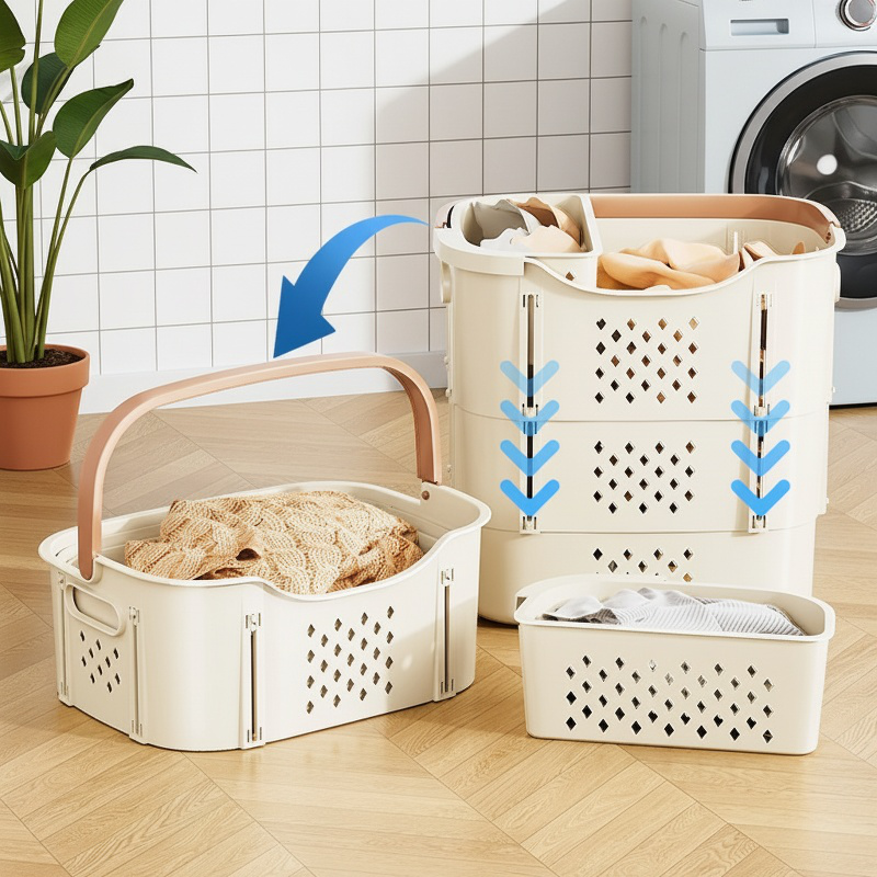 Multilayer largecapacity clothing storage basket