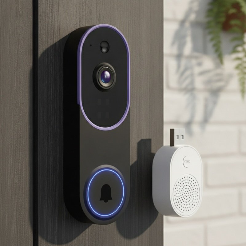Sonnette Sans Fil Haute Sécurité pour Maison Intelligente