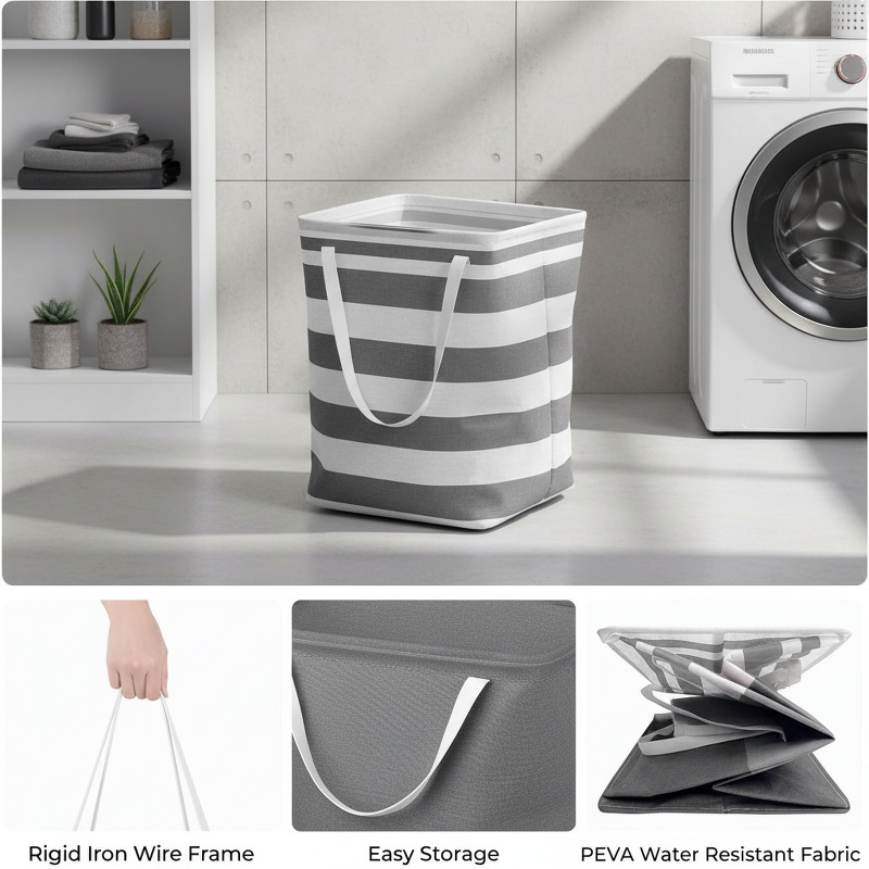 Large capacity laundry basket