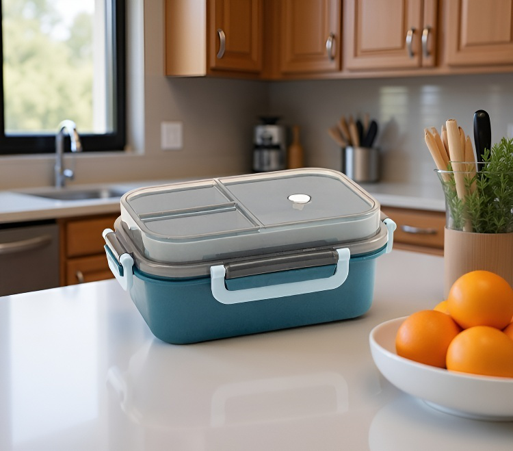 Portable Student Sealed Lunch Box Double Layer Microwaveable Commuter