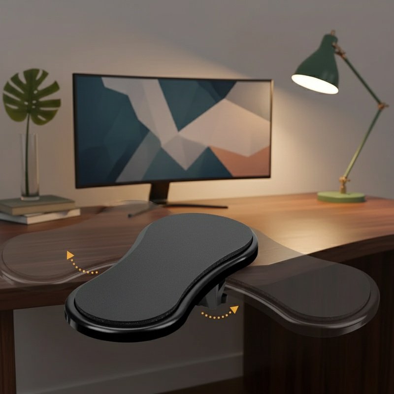 Rotatable Ergonomic Armrest Mouse Pad with Wrist Support