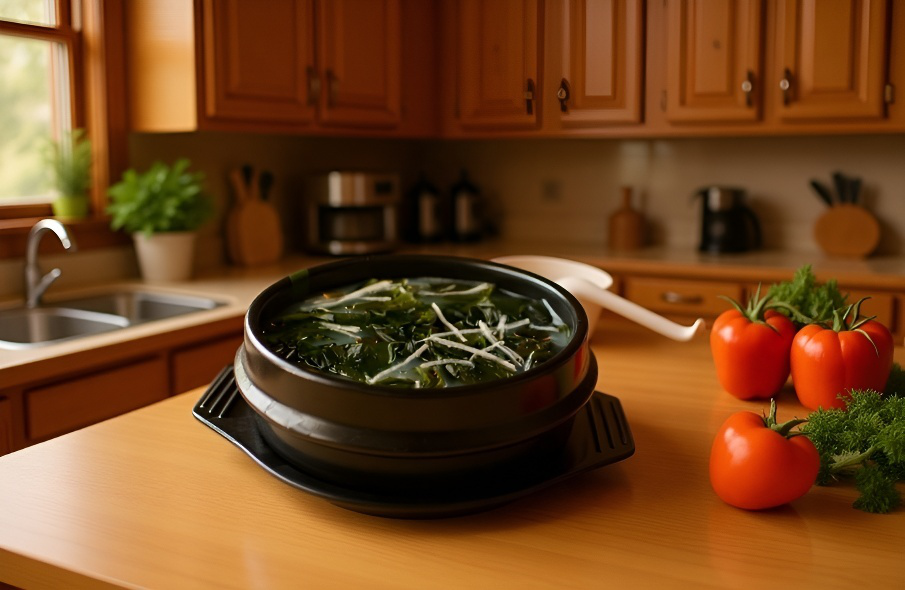 뚝배기와 쟁반의 결합 모습