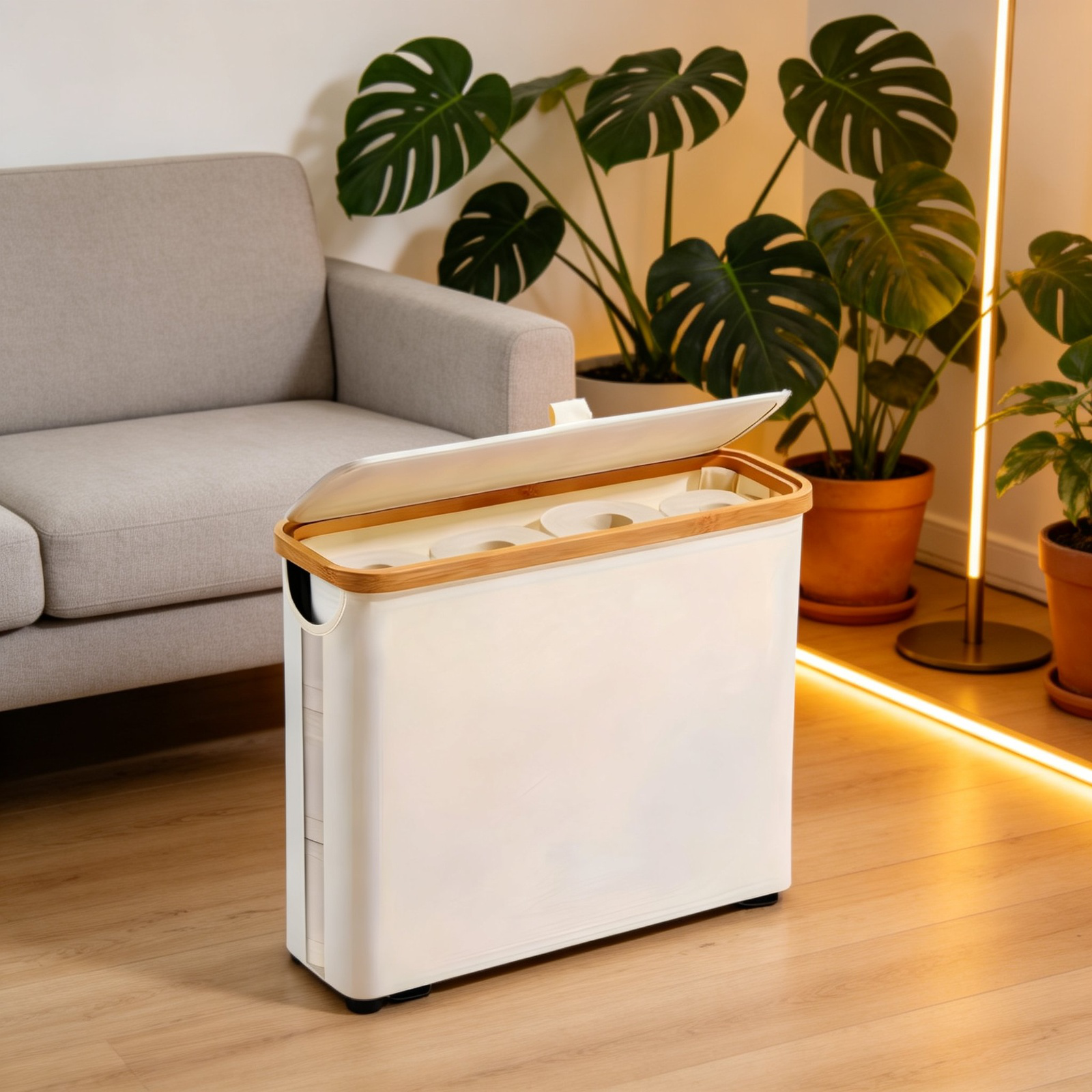 Caja de papel higiénico con diseño resistente y duradero