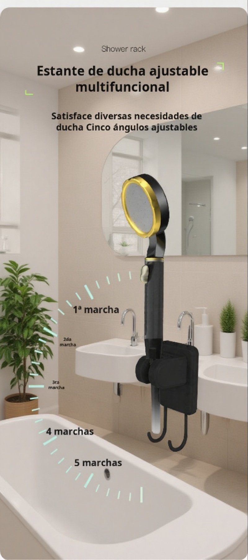 Accesorios incluidos con la ducha JMY