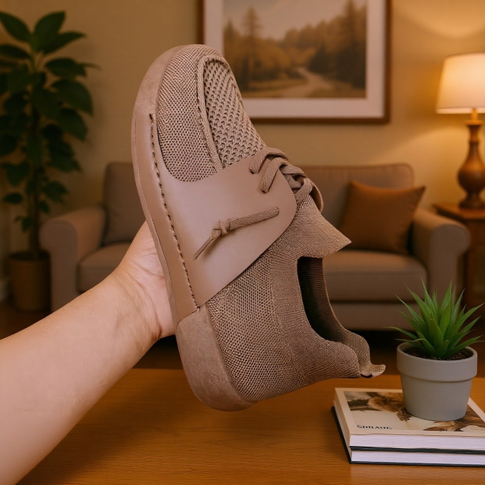 スタイリッシュなカジュアルスニーカー側面写真