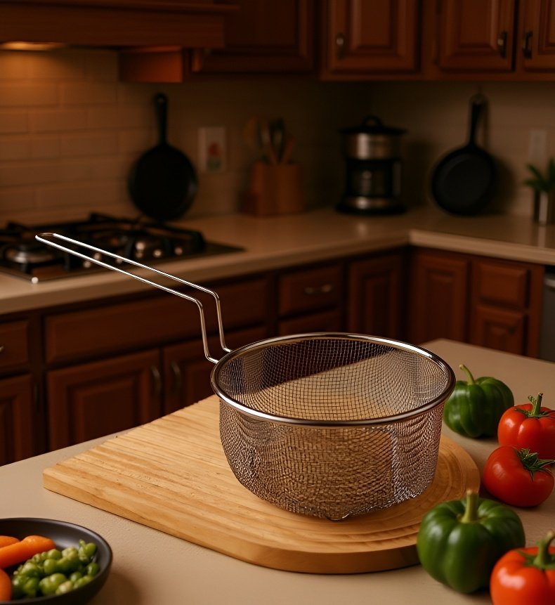 多用途に使えるステンレス製キッチンストレーナー