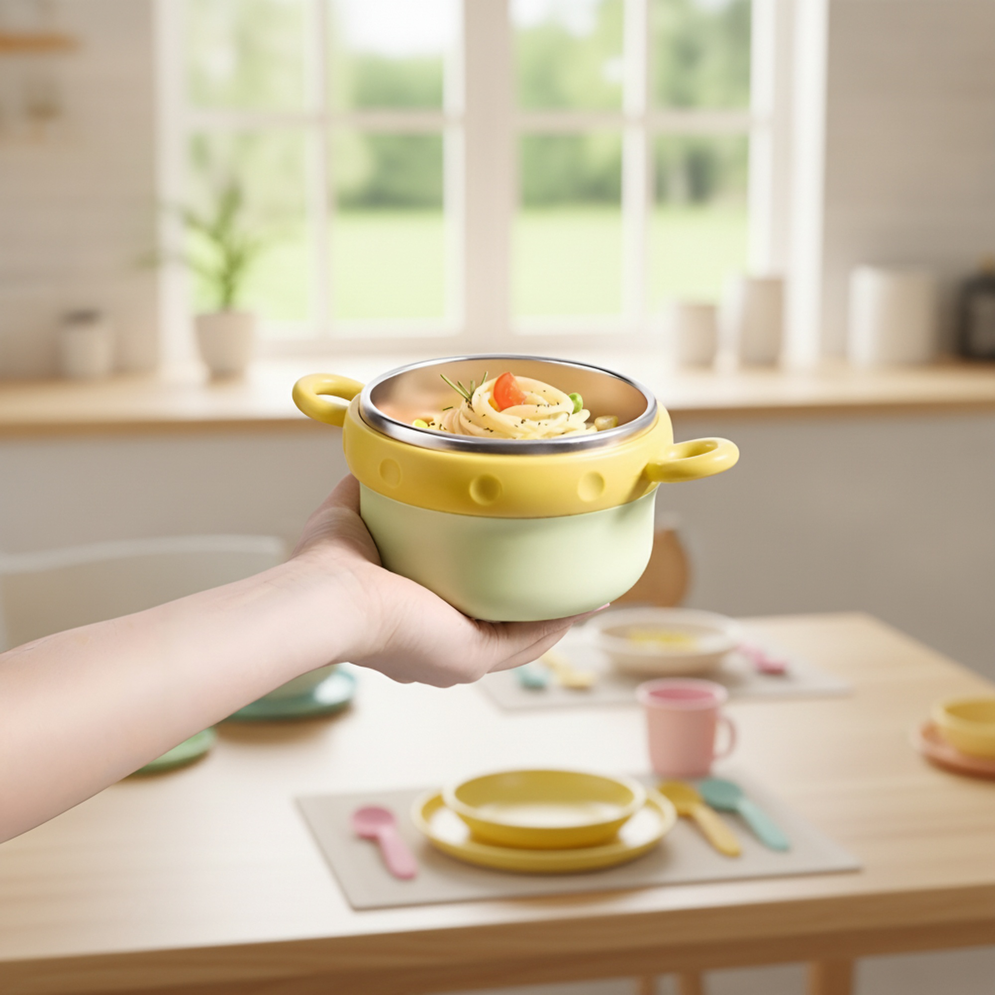 Praktische Kinderschüssel mit ergonomischem Griff