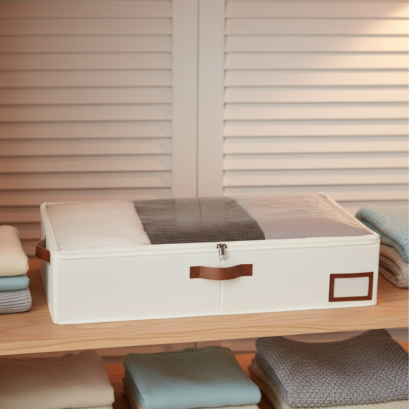 Unterbett-Faltbox aus Vliesstoff zur Aufbewahrung von Kleidung und Bettdecken