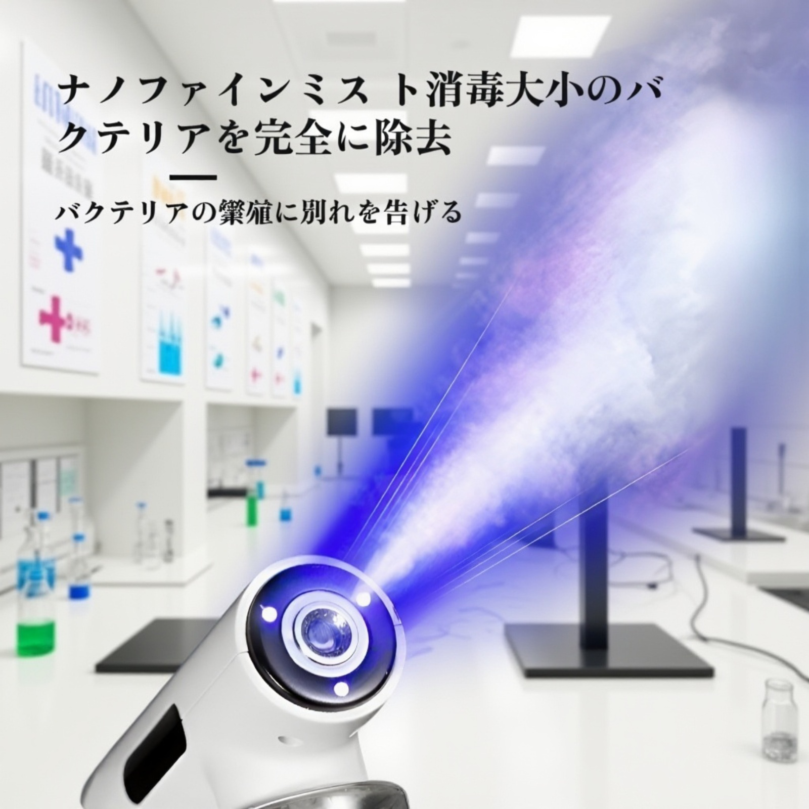 コンパクトサイズのスチームクリーナーの使用例
