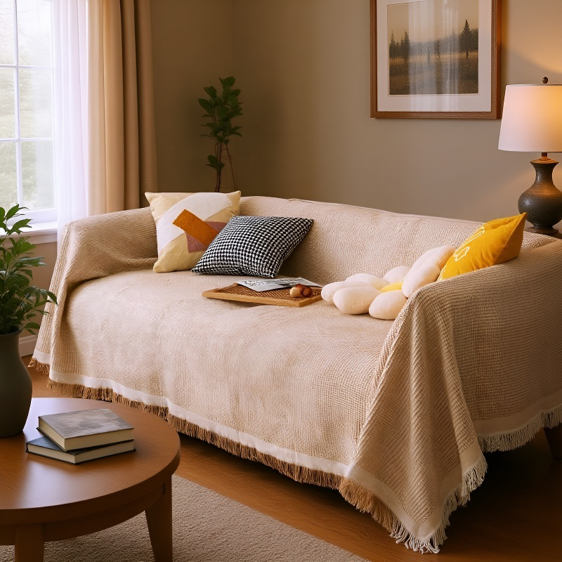 ソファカバーカバーフルカバー綿糸ユニバーサルソファブランケットカバータオル フルカバーソファ