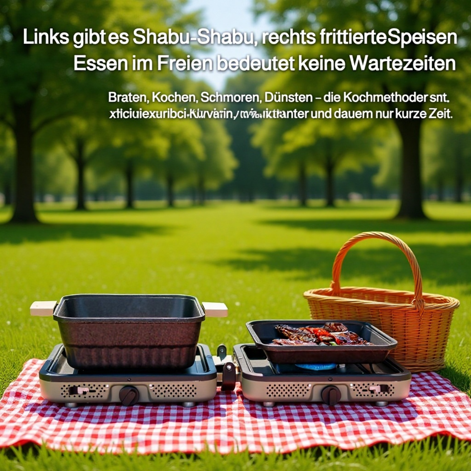 Zusammengeklappter tragbarer Gaskocher für einfachen Transport