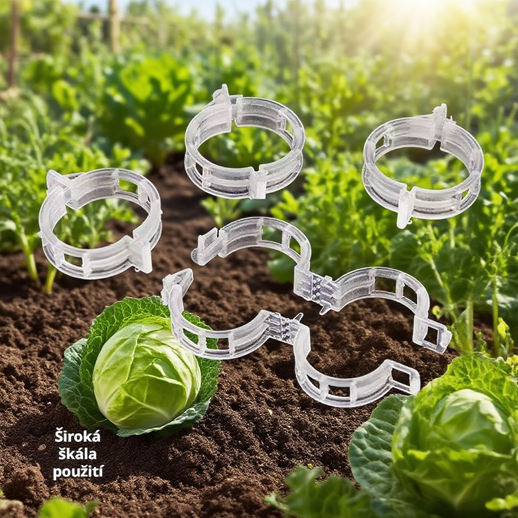 Klipy na upevnění rostlin, úchytky na popínavé rostliny, transplantovací klipy