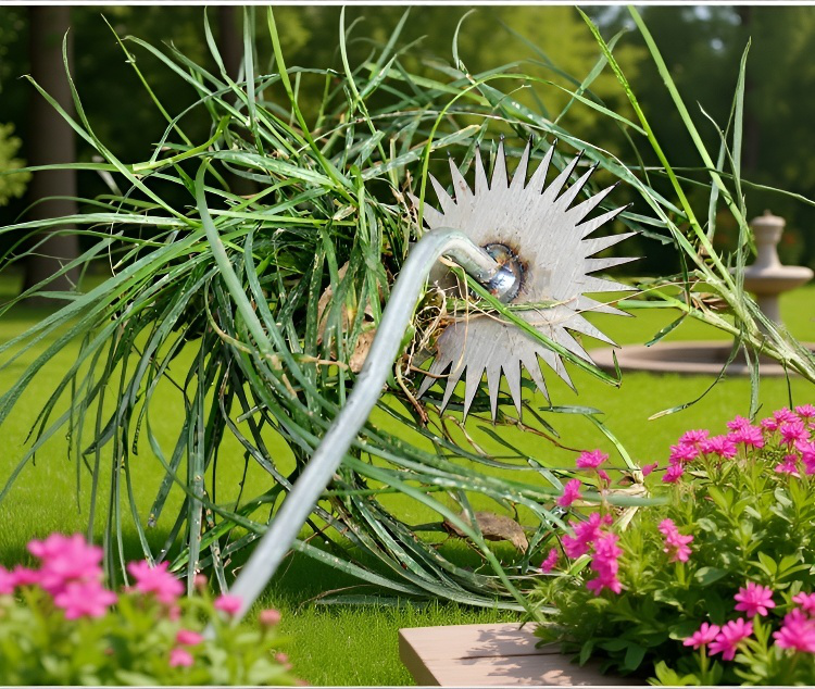 サンフラワー亜鉛メッキ除草器の先端部分