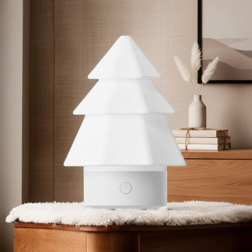 USB Mini Christmas Tree Humidifier with LED Mood Light Aroma Diffuser