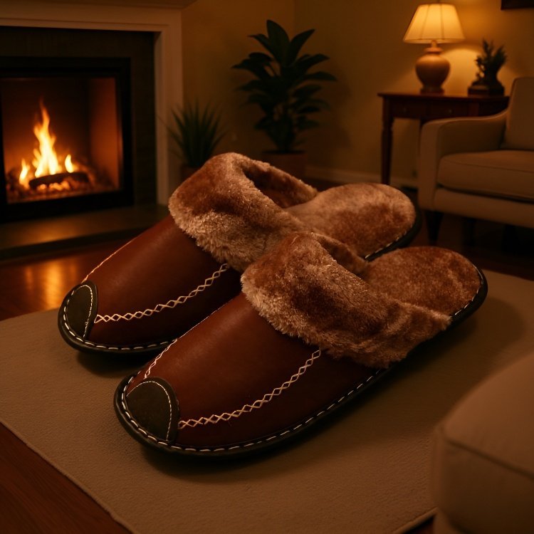 冬用室内厚底あったかスリッパ レディース