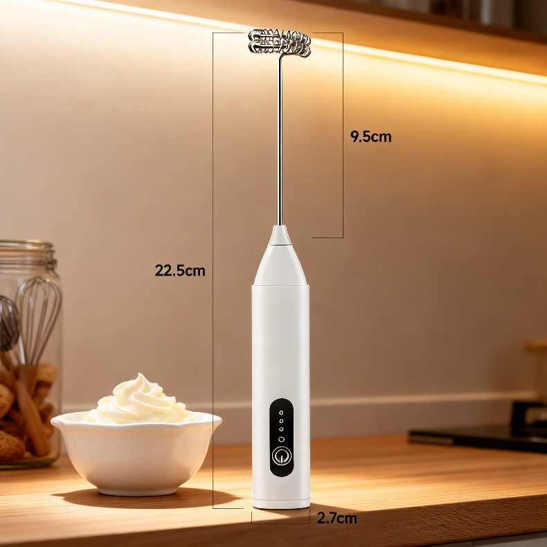 Wireless electric handheld milk frother