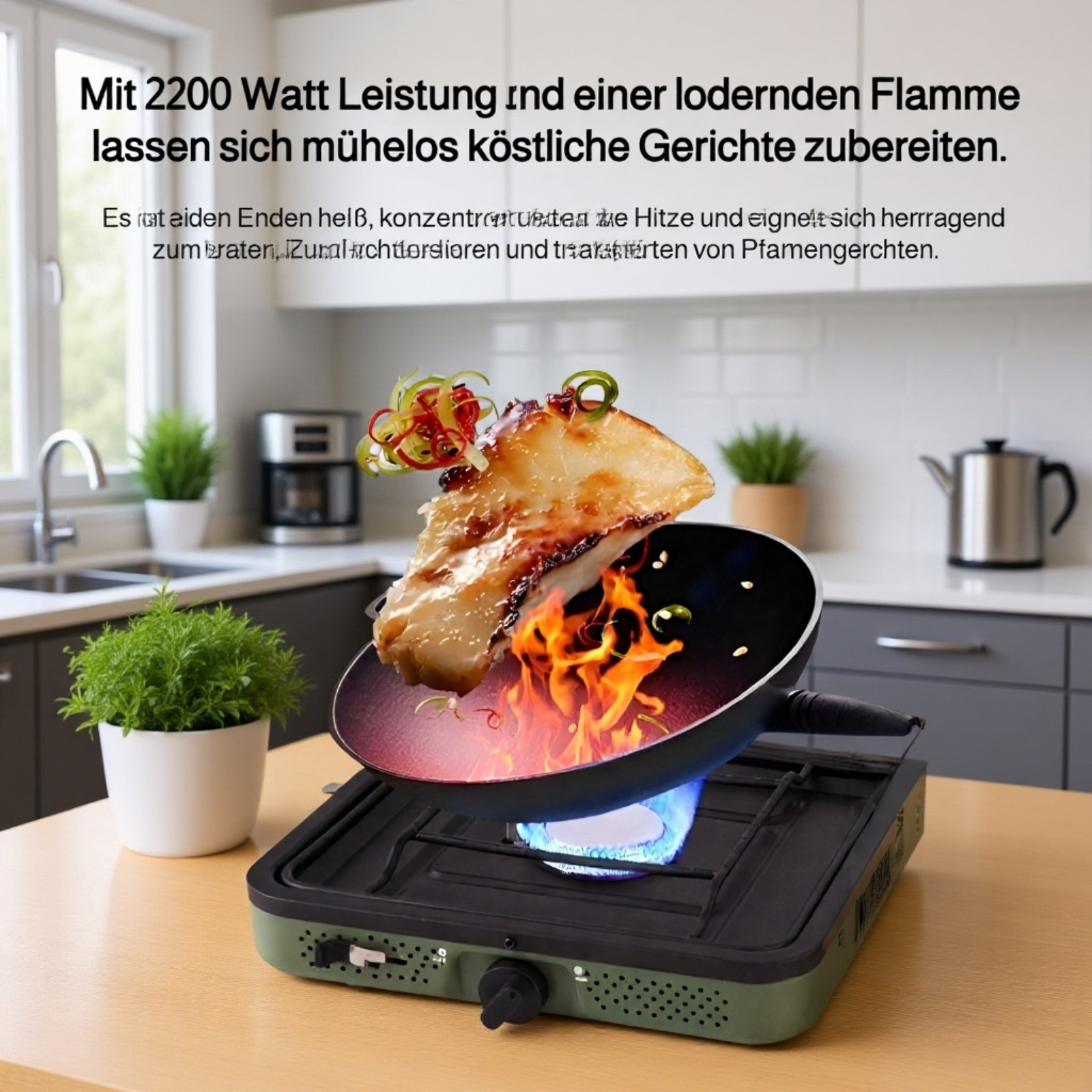 Campingkocher mit zwei Brennern für effizientes Kochen