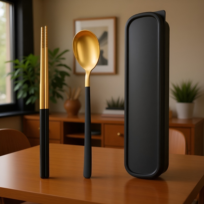 캠핑, 여행에 적합한 휴대용 식기 세트 사용 예시