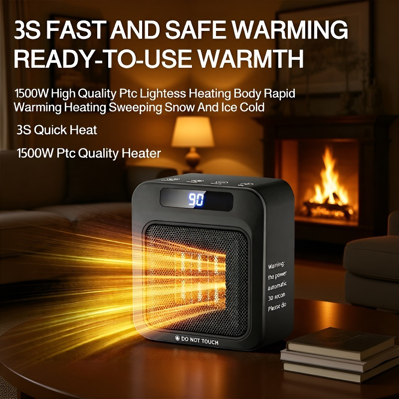 Small wall ceramic whole house heater mini intelligent remote control