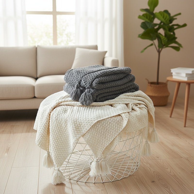 Home Office Scandinavian Knitted Woolen Leisure Blanket