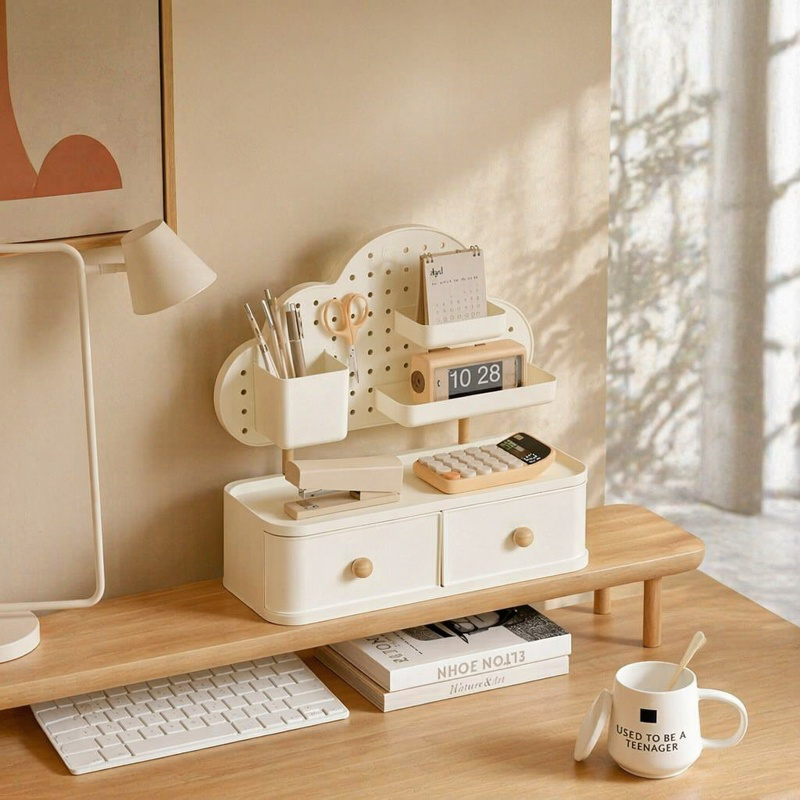 Caja de almacenamiento de escritorio con cajones