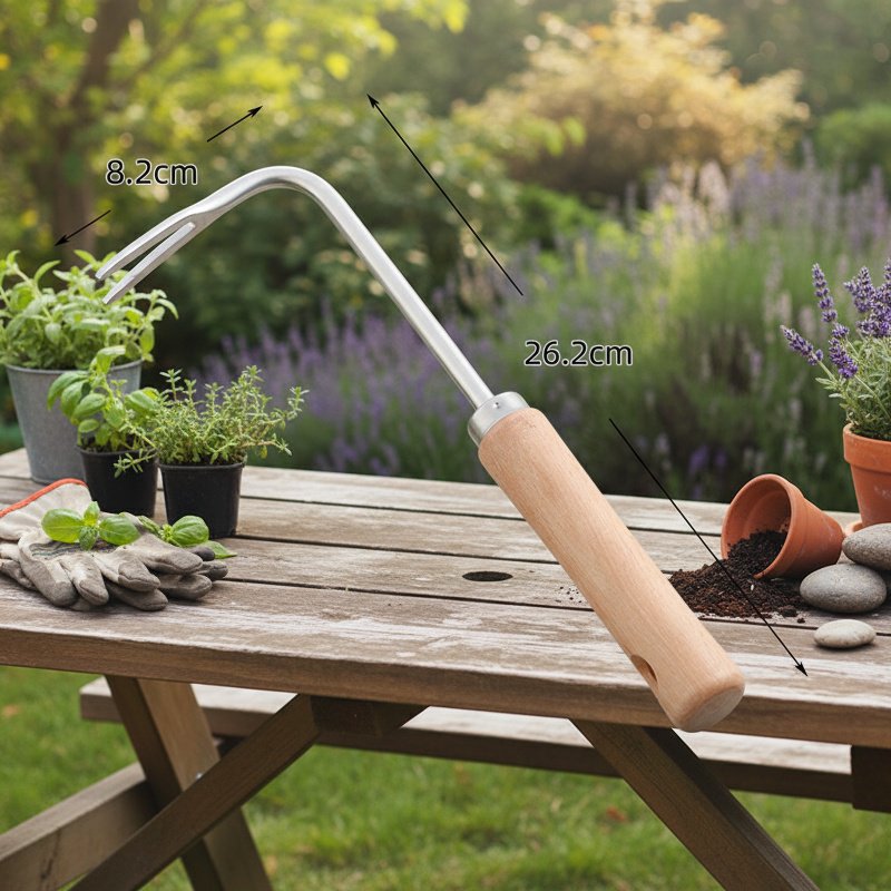 Outil de désherbage manuel en acier inoxydable pour jardinage