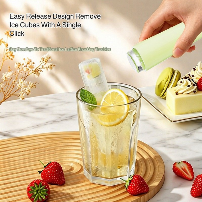 Long ice cube molds, household food-grade silicone ice trays, homemade ice pillars, refrigerator ice