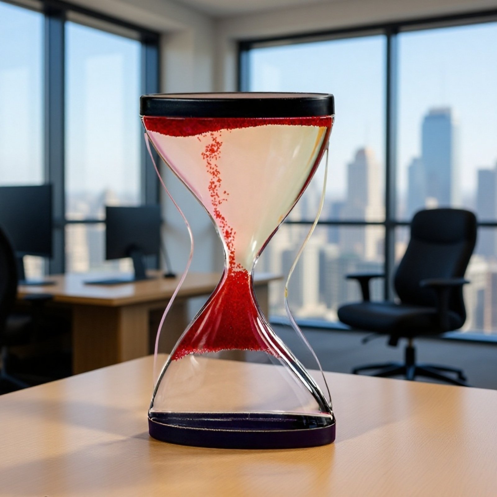 上昇する砂時計タイマー