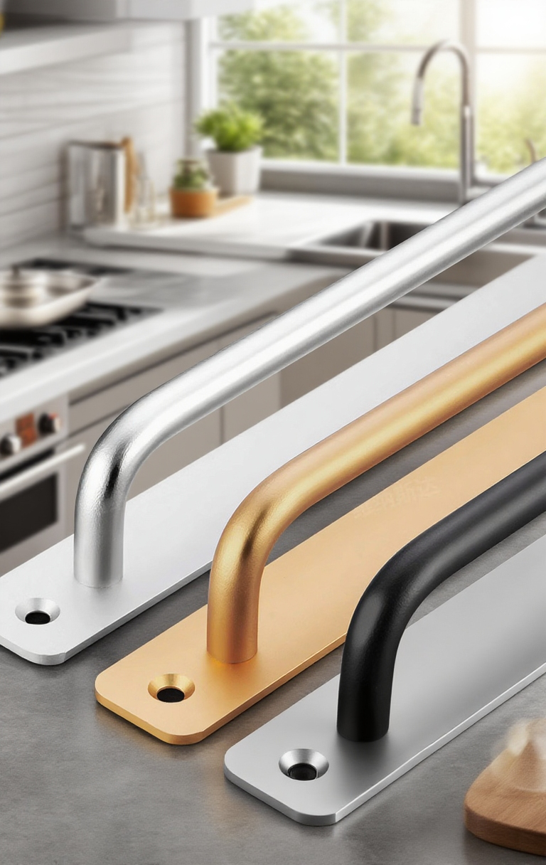 펀치프리 알루미늄 주방 찬장 손잡이 제품 이미지