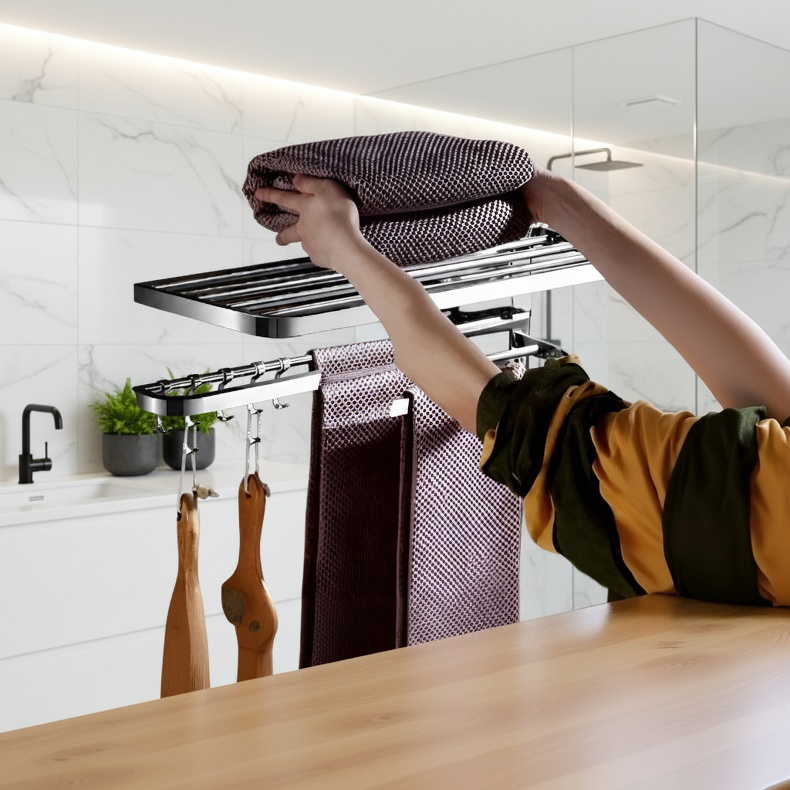Wall-mounted Stainless Steel Towel Rack