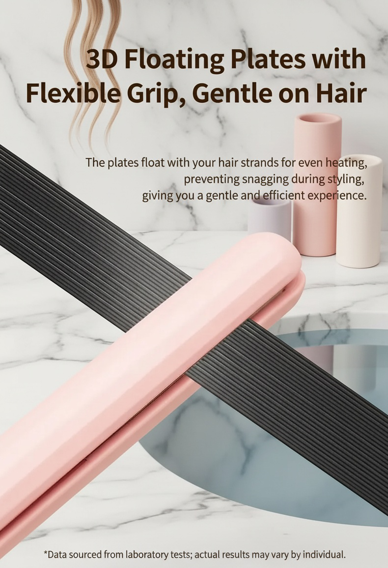 Fast heating mini hair straightener