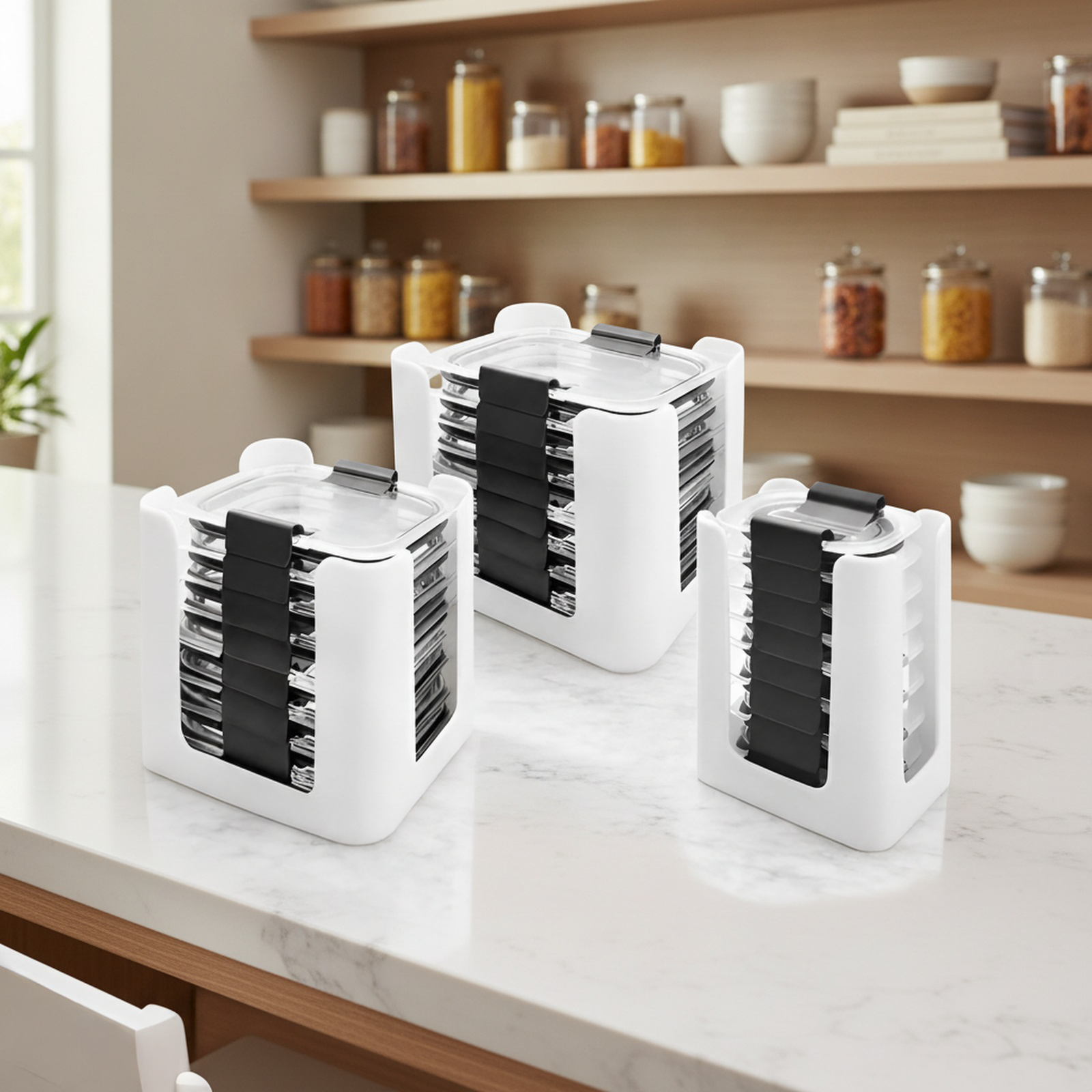 Food Container Lid Organizer Rack