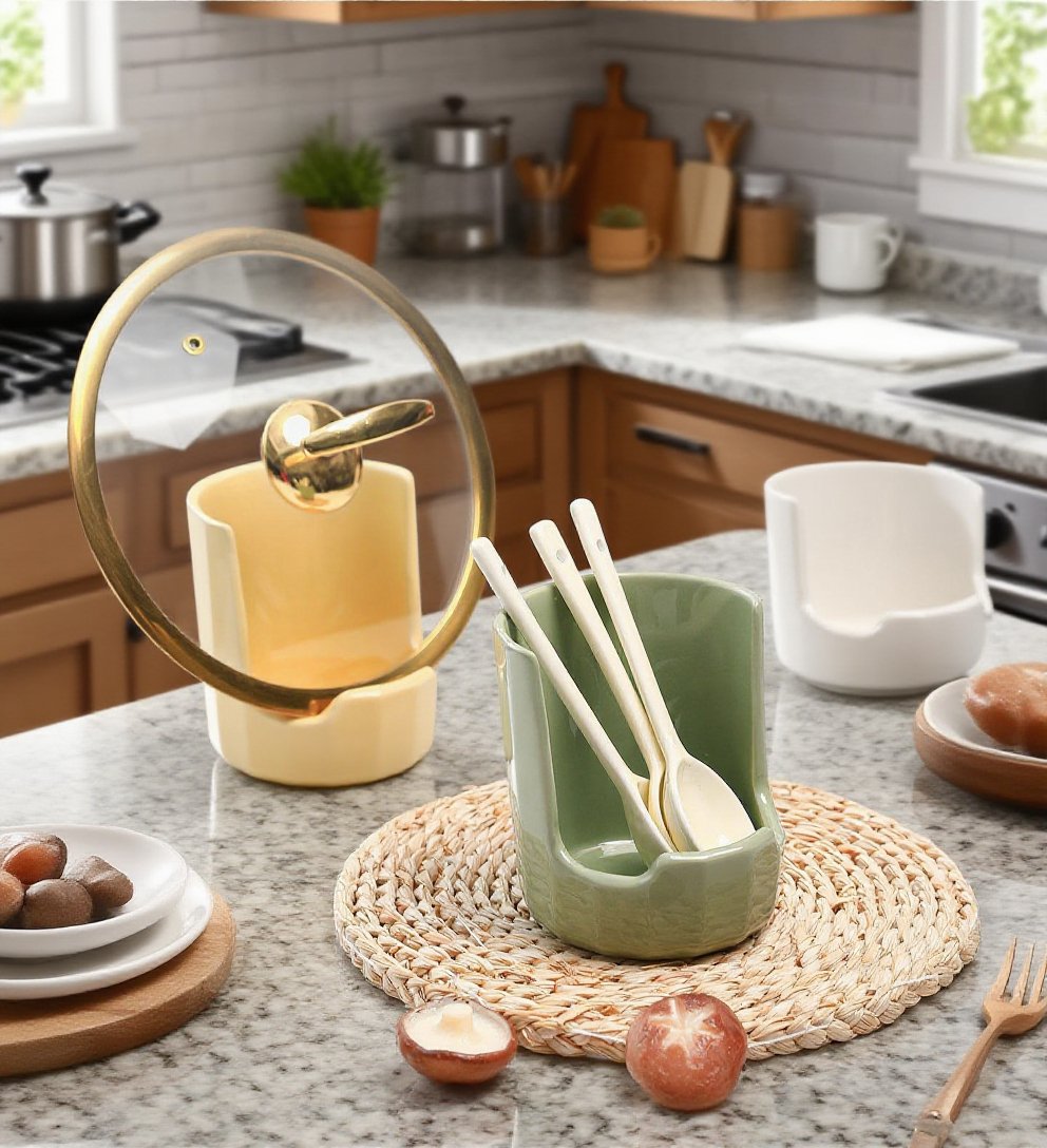 湯勺鍋鏟立式置物架節省空間效果