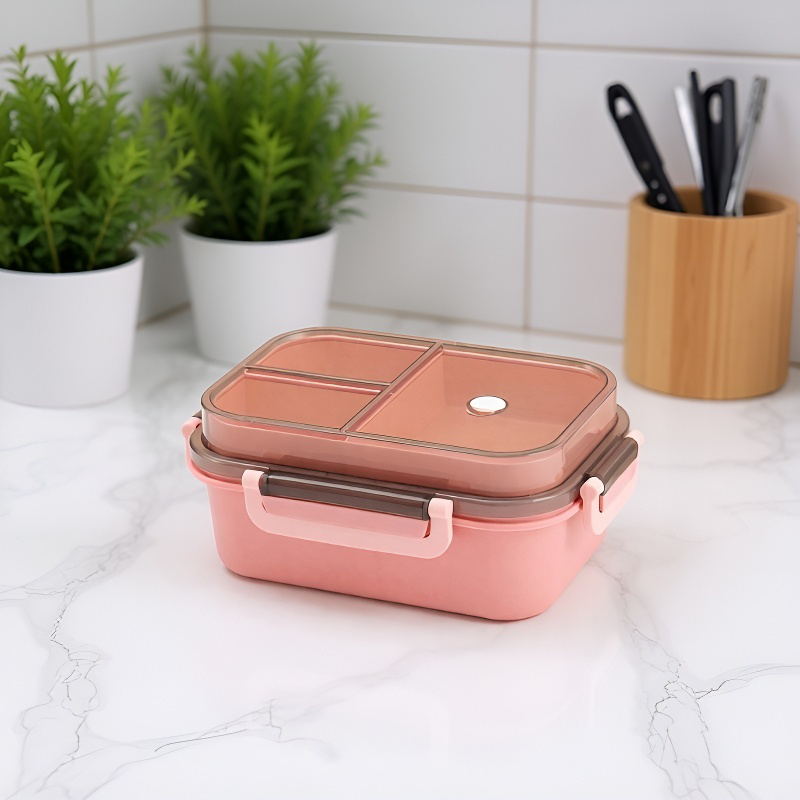 Portable Student Sealed Lunch Box Double Layer Microwaveable Commuter