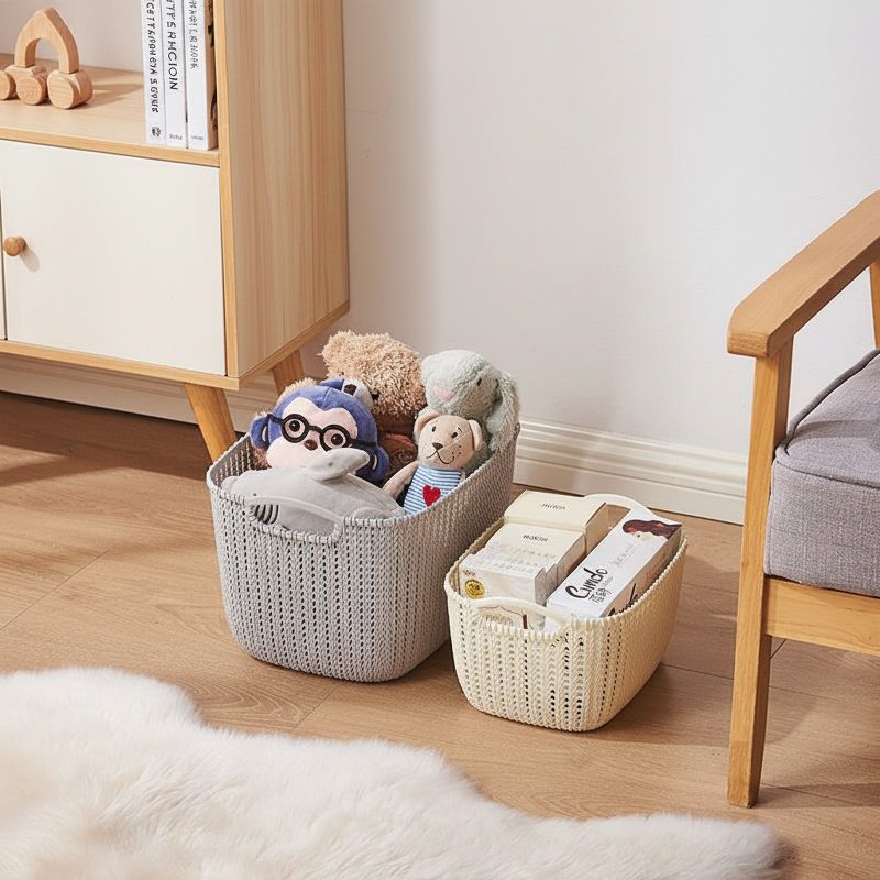 Dirty clothes storage basket, laundry basket, bathroom plastic laundry bucket, bathroom clothes stor