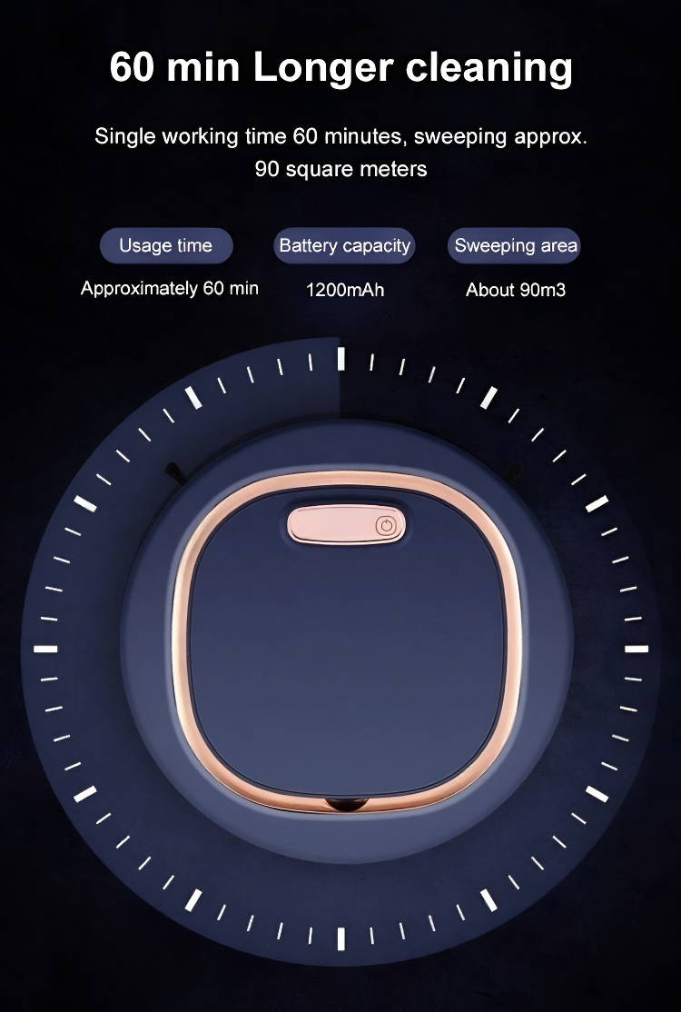Wireless mopping robot with long battery life