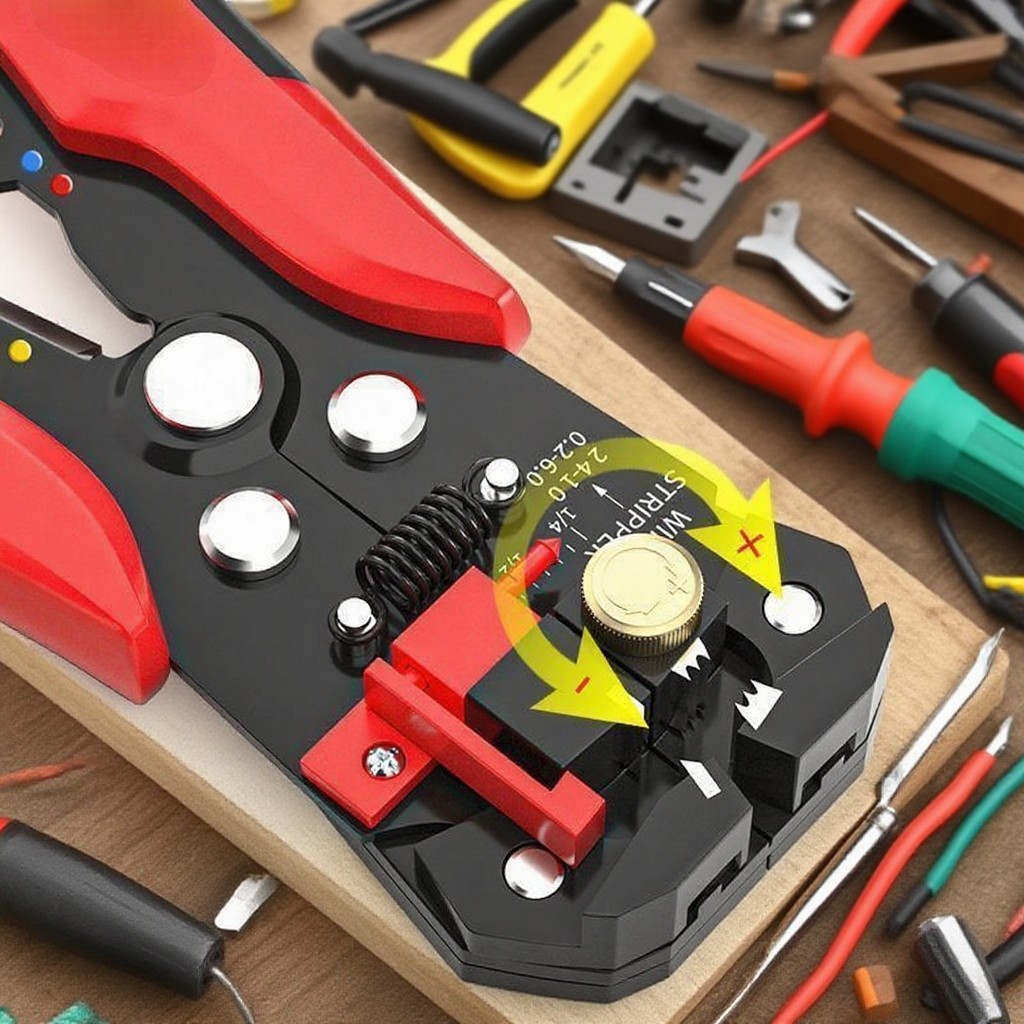  Állítható huzalcsupaszító és vágó, villanyszerelő szerszámkészlet