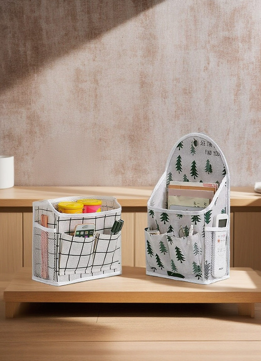 Sac de rangement en tissu mural accroché au mur