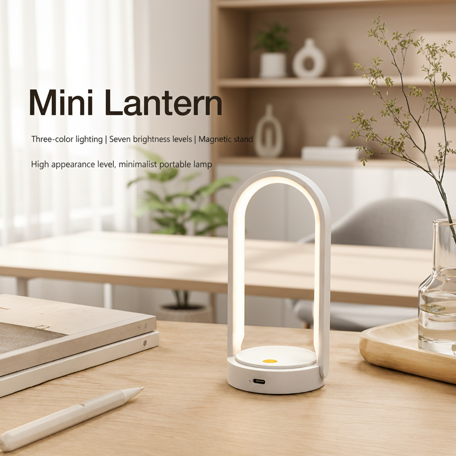 Multifunctional Foldable Night Light/Desk Lamp with Phone Stand, 1200mAh
