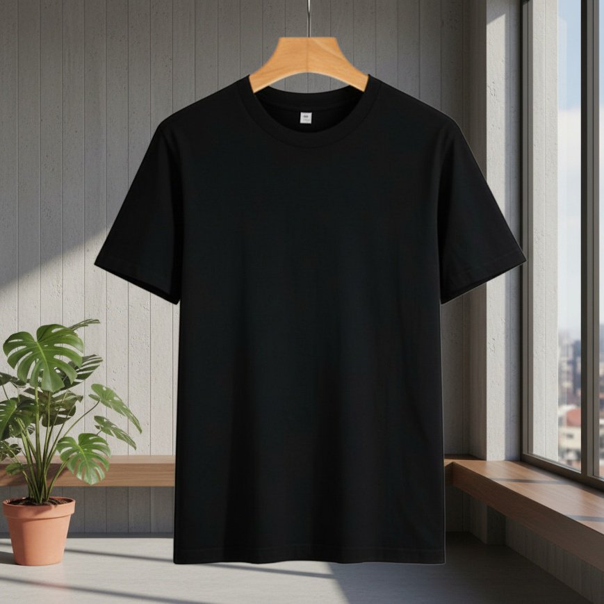無地ルーズフィット男女ラウンドネック半袖Tシャツ180g団体用
